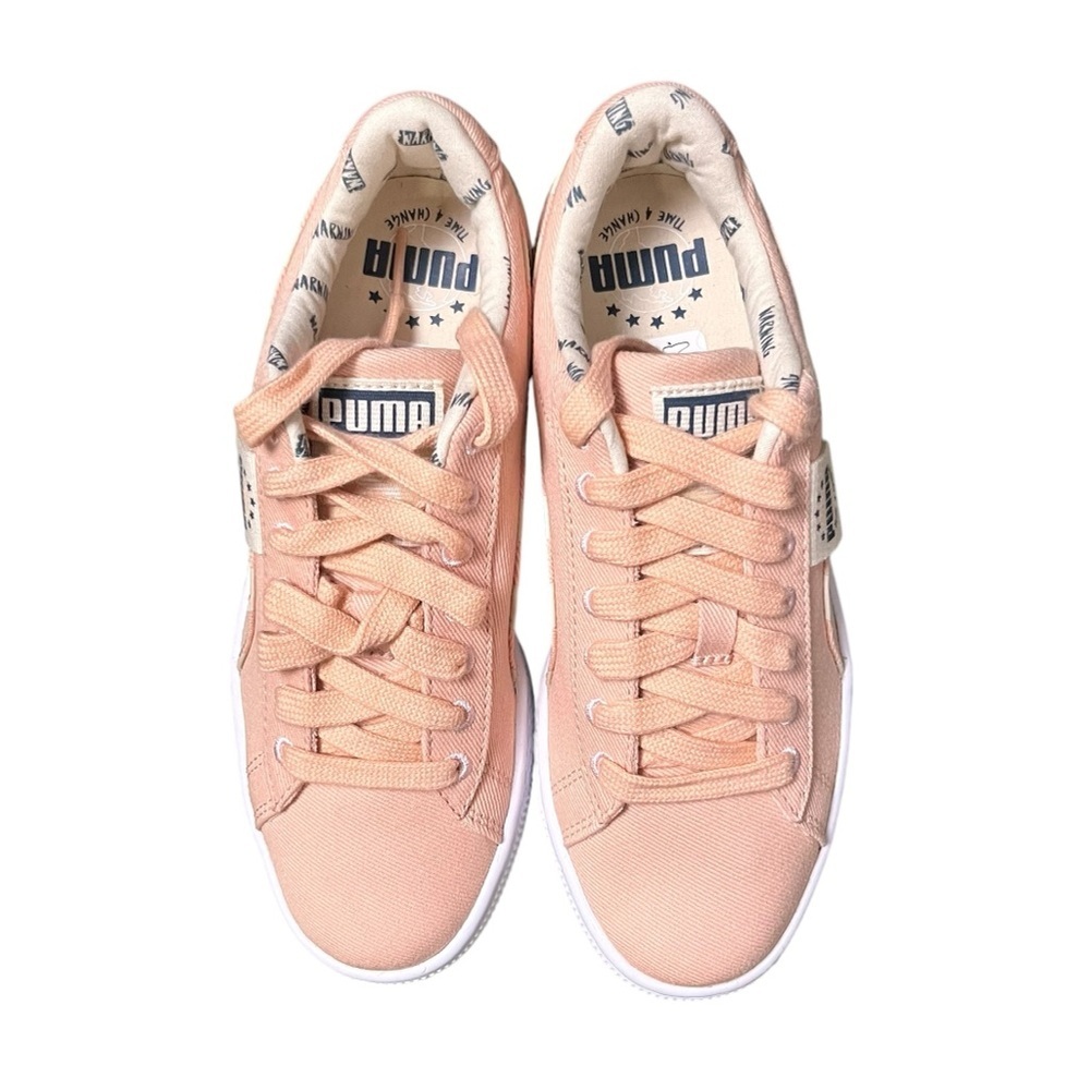 Puma Time4Change Basket Canvas Sneakers Size 4.5 Girl’s New in Box